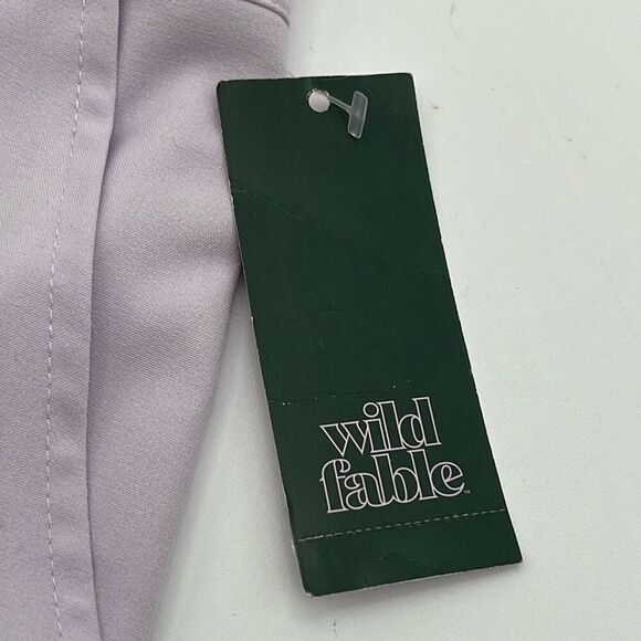 NWT WILD FABLE Dress Pants Womens Size 8 Light Violet Pleated High-Rise Wide Leg - Picture 7 of 16